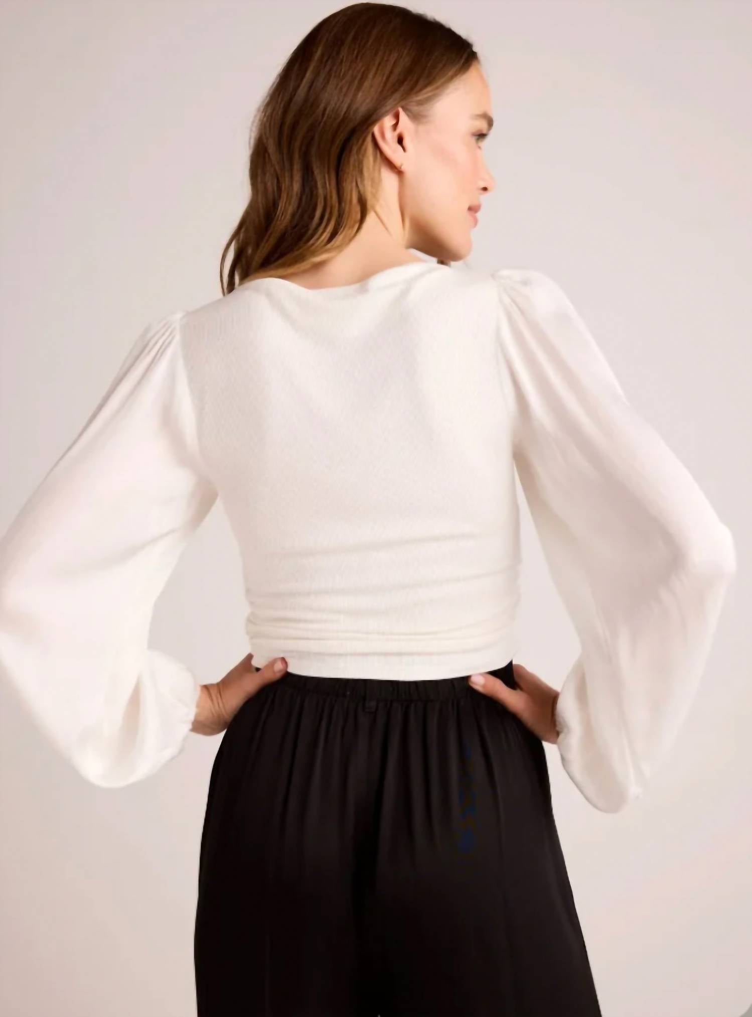 Bella Dahl - Ruched Waist Flowy Sleeve Top