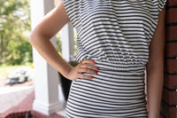 GILLI Monochrome Magic Stripe Skirt and Top Set in black white - women's skirt - view 4