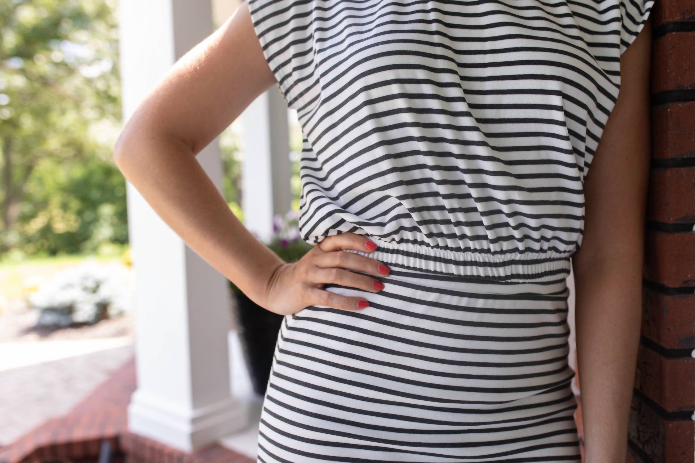 GILLI Monochrome Magic Stripe Skirt and Top Set in black white - women's skirt - view 4