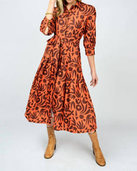 Ivy Jane - Native Print Midi Shirt Dress