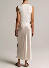 Vince - Side Slit Slip Midi Skirt