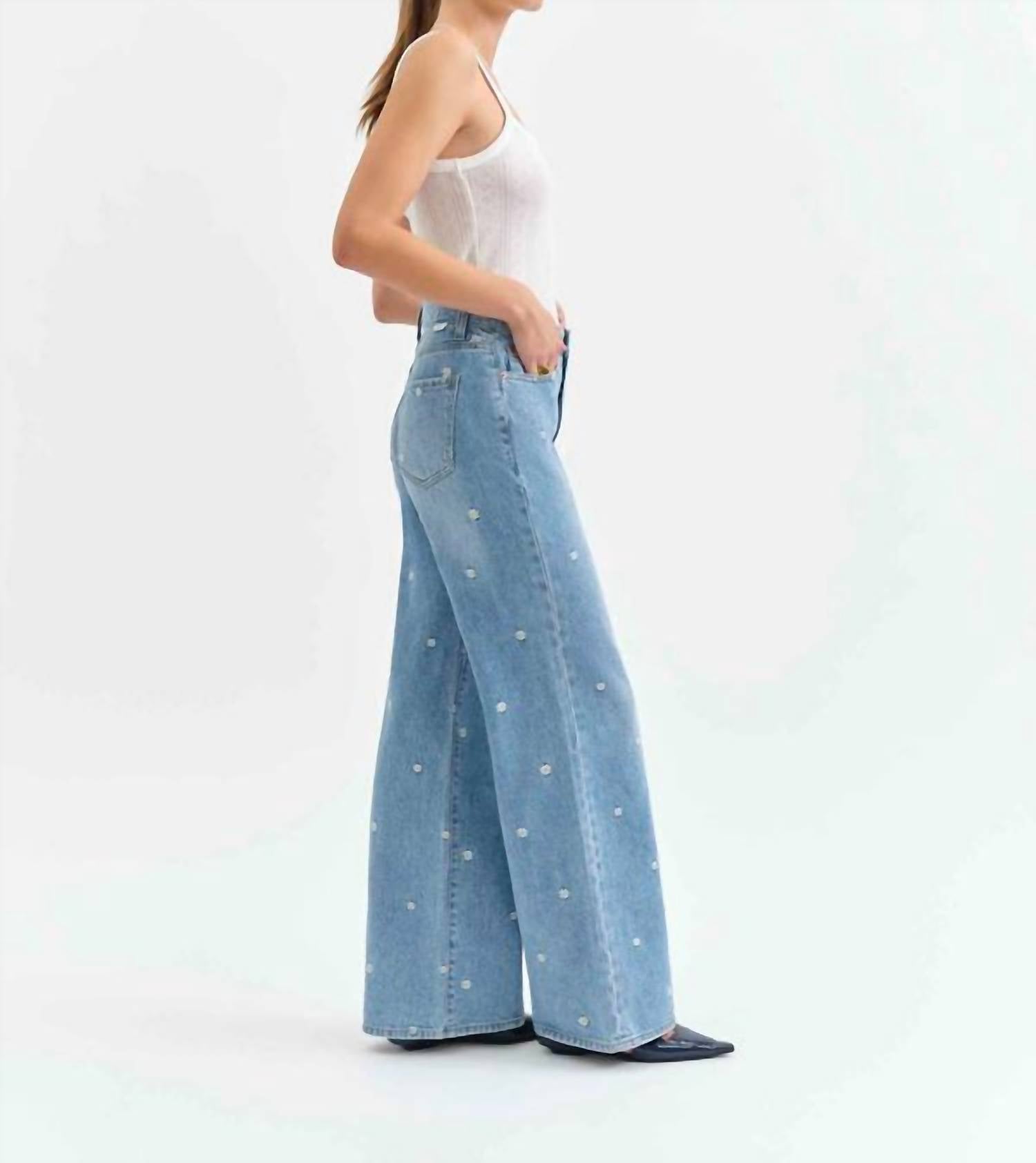 Daze - Far Out High Rise Wide Leg Jean