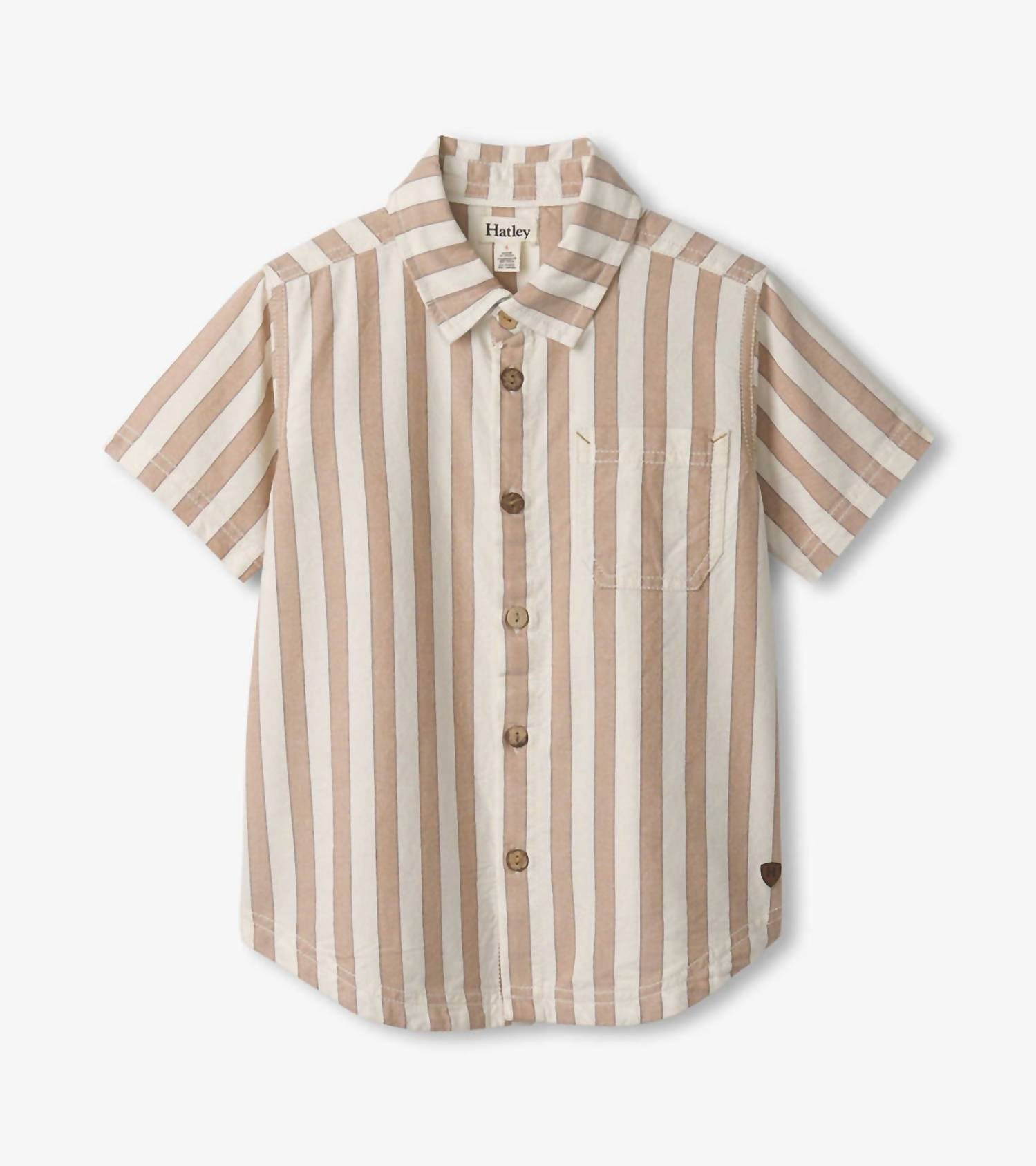 Hatley - Boys Thatched Stripes Button Down Shirt