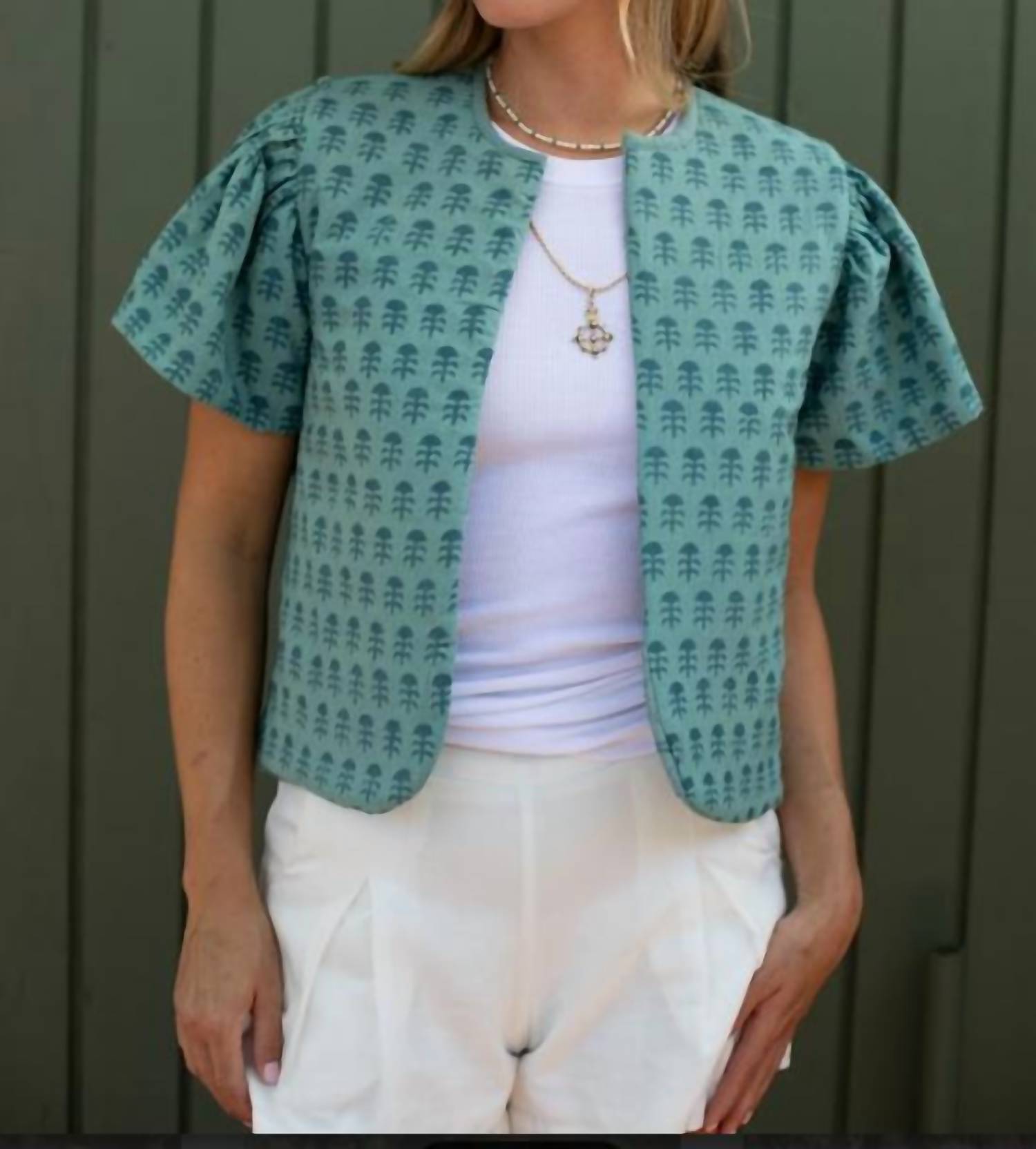 Exvoto - Darby Reversible Embroidery Linen Vest