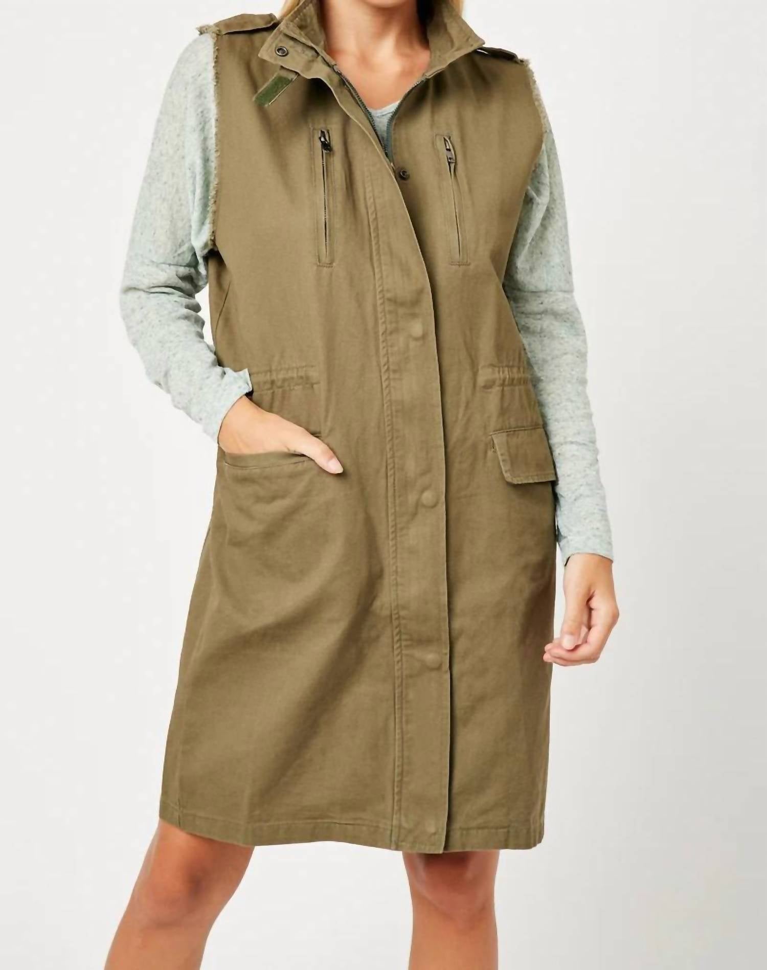 Hayden La - Sleeveless Cargo Vest Dress
