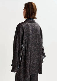 ESSENTIEL ANTWERP Ilorin Oversized Ruffle Shirt in black - women's shirt - view 5
