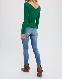 Bluivy - Surplice Vneck Knit Top