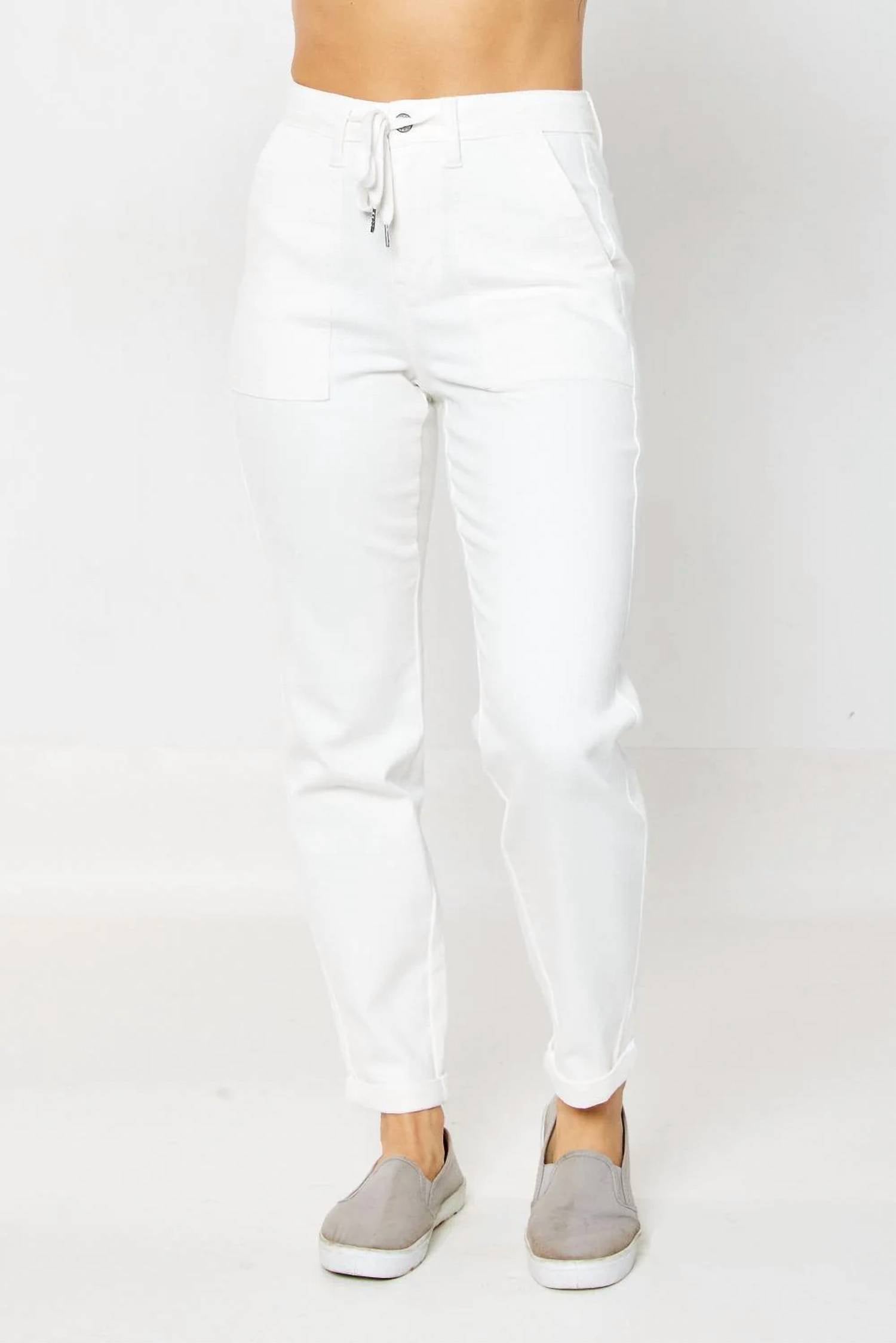 Judy Blue - High Waist Cuffed Joggers Jeans