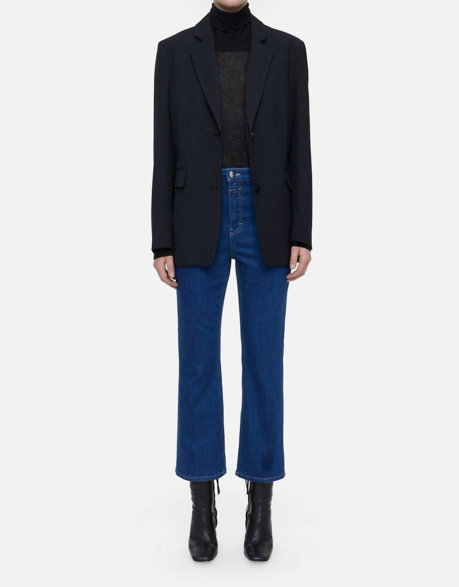 CLOSED Hi-sun High Waisted Crop Jean in dark blue - women's jeans