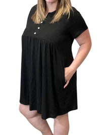 Honeyme - Babydoll With Button Dress