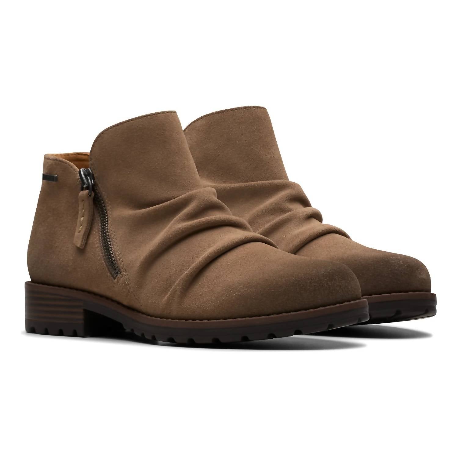Clarks Women's Nissini Top Boot in dark taupe - women's shoe - alternate view