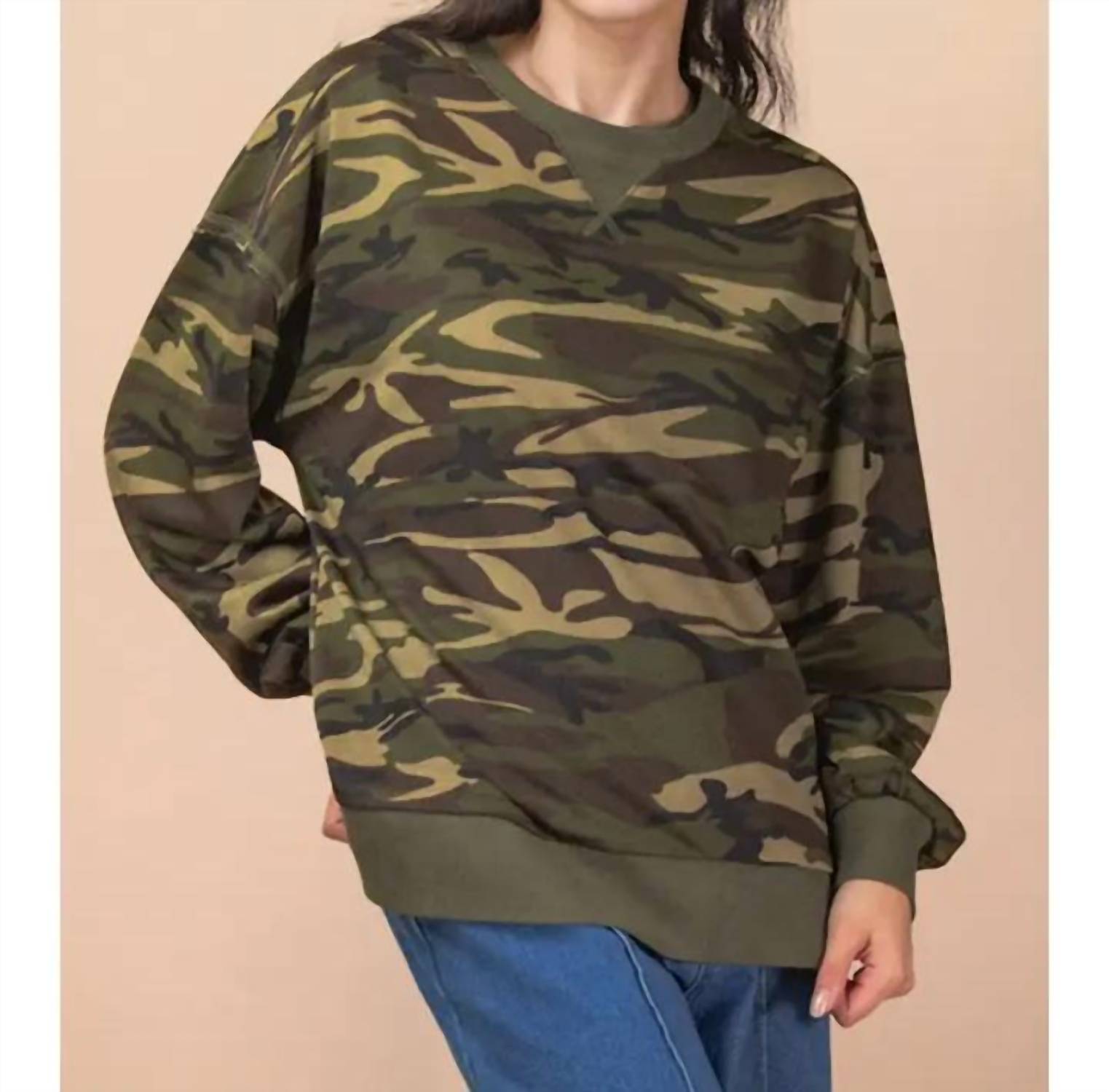 Very J - Printed Knit Casual Top