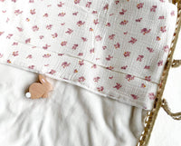 Les Juliettes - Floral Gauze/Fleece Blanket