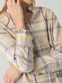 Kerri Rosenthal - Mia Cabin Plaid Ruffle Shirt