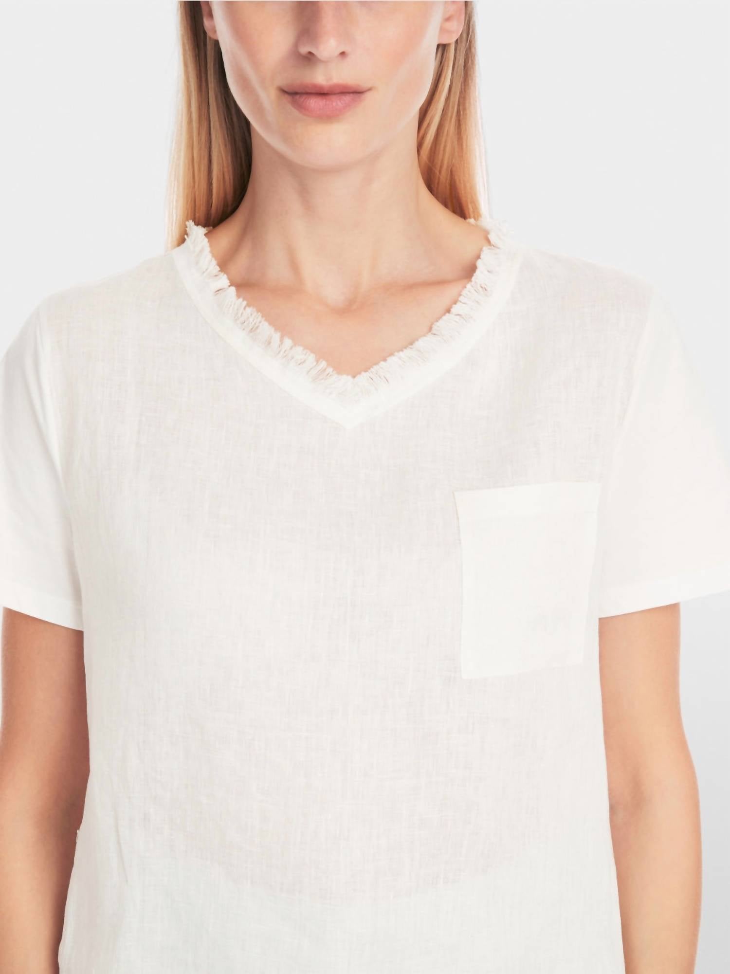 Marc Cain - Airy Short Sleeve T-shirt With Linen