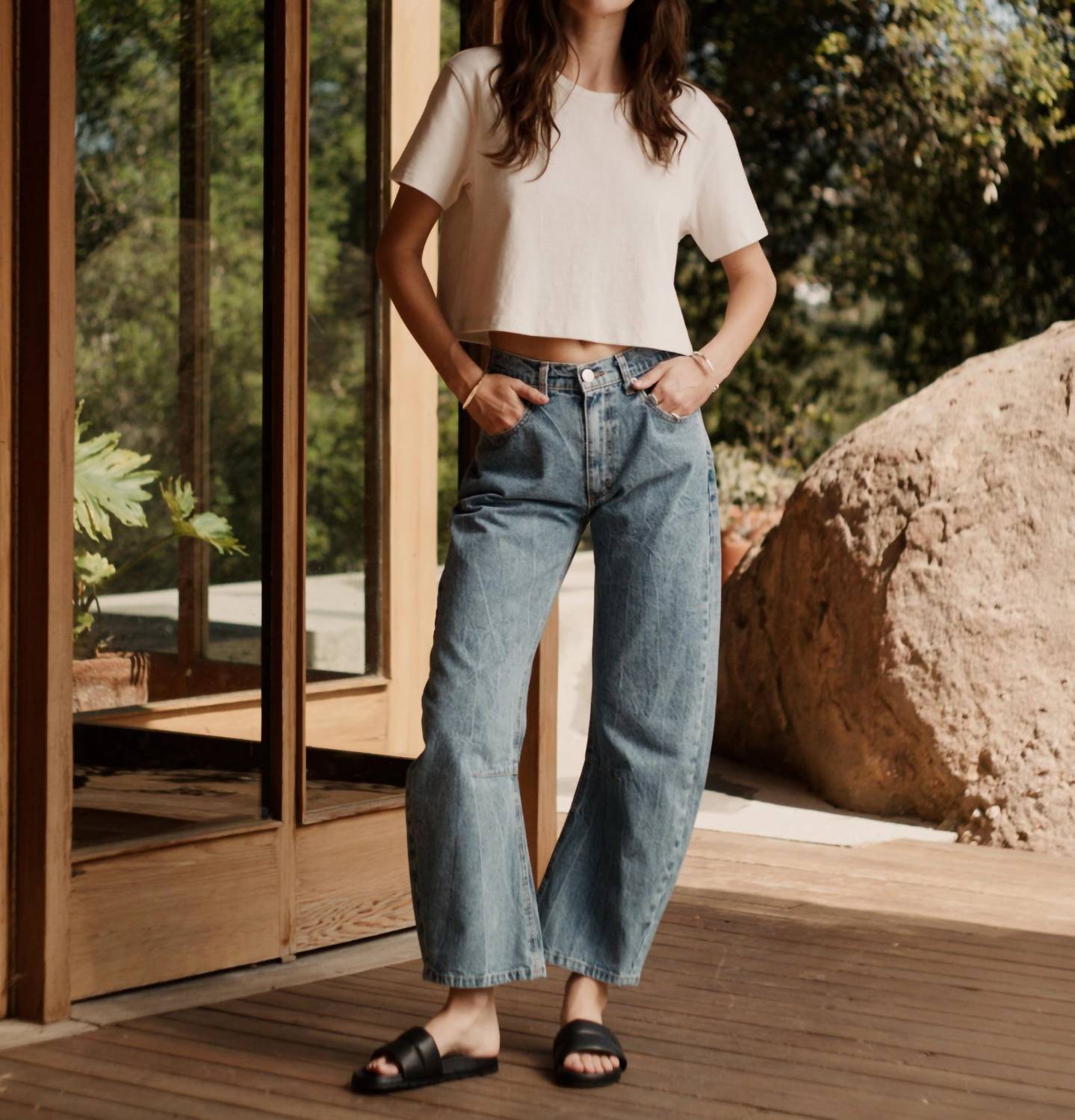 Road To Nowhere - Pilon Wide Denim 5 Pocket Jean