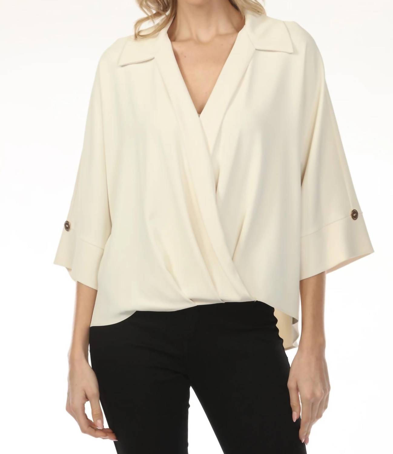 Joseph Ribkoff - V-neck Relaxed Fit Blouse
