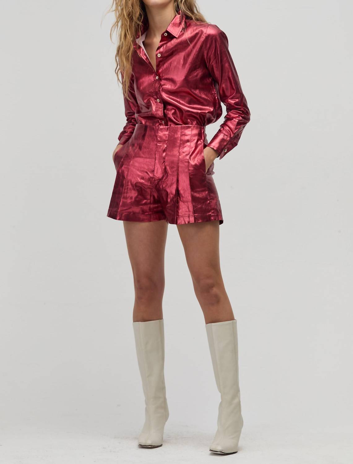 Lanhtropy - San Marino Metallic Linen Shirt