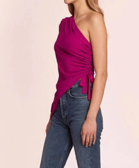 Maryclare One Shoulder Long Sleeve Top