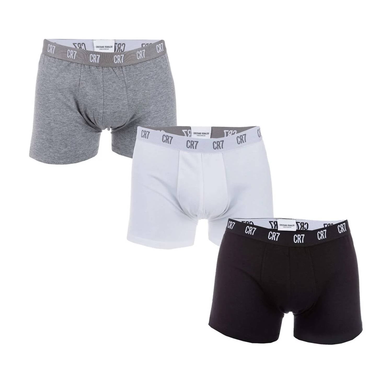 Cr7 - Men's Trunk Cotton Stretch Boxers - 3 Pack