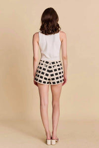 English Factory - Bronson High-Waisted Crochet Shorts