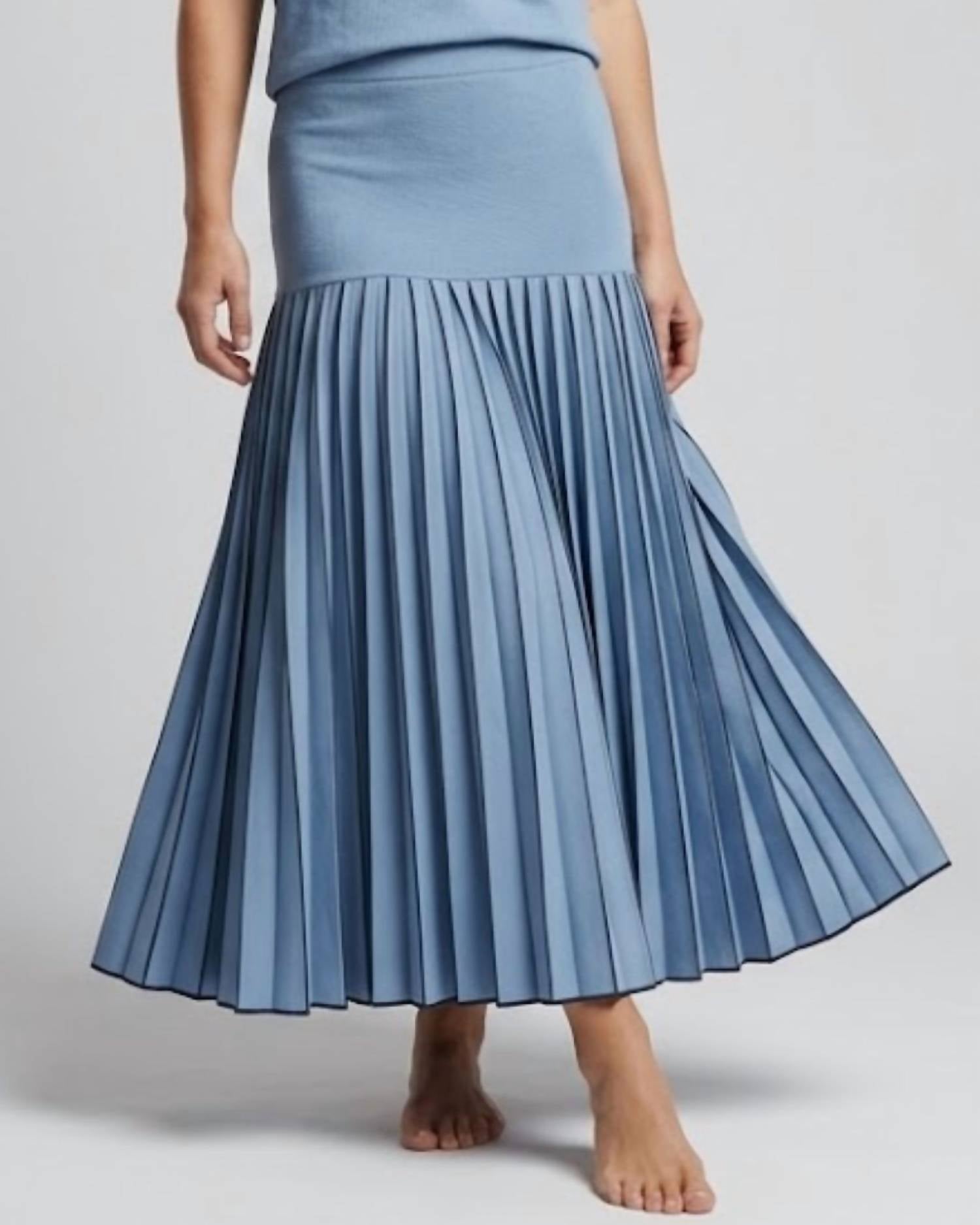 Lyla Grace Grace Pleated Skirt in blue - women's skirt