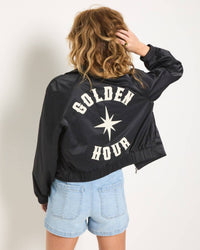 Seventy Eight And Sunny - Golden Hour Graphic Bomber Jacket