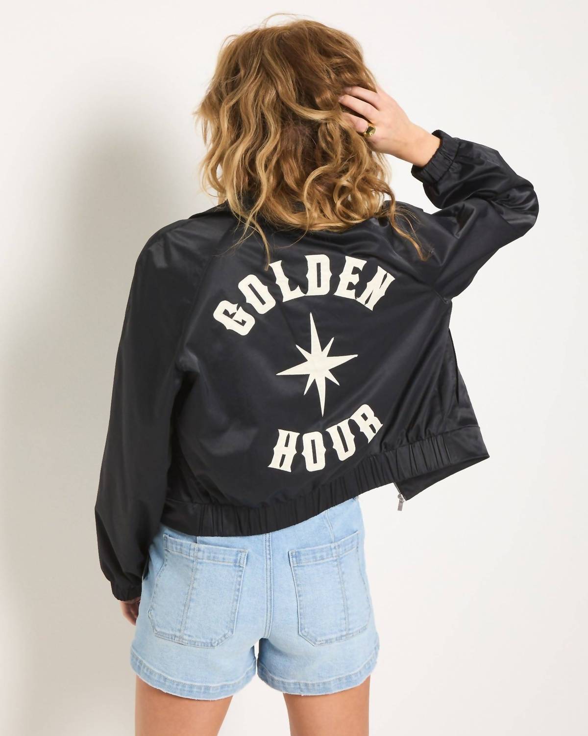 Seventy Eight And Sunny - Golden Hour Graphic Bomber Jacket