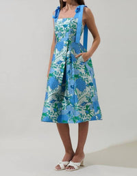 Sugarlips - Willa Floral Dina Pleated Midi Dress