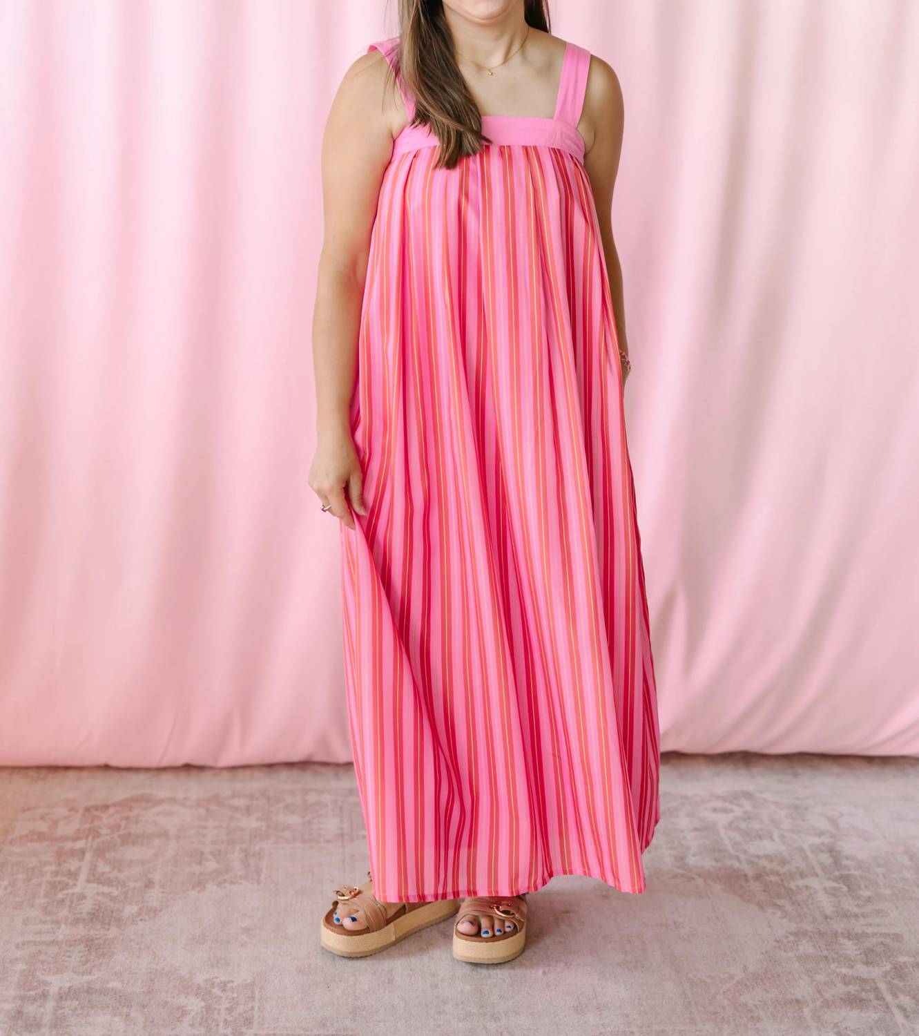 Wishlist - Striped Midi Dress