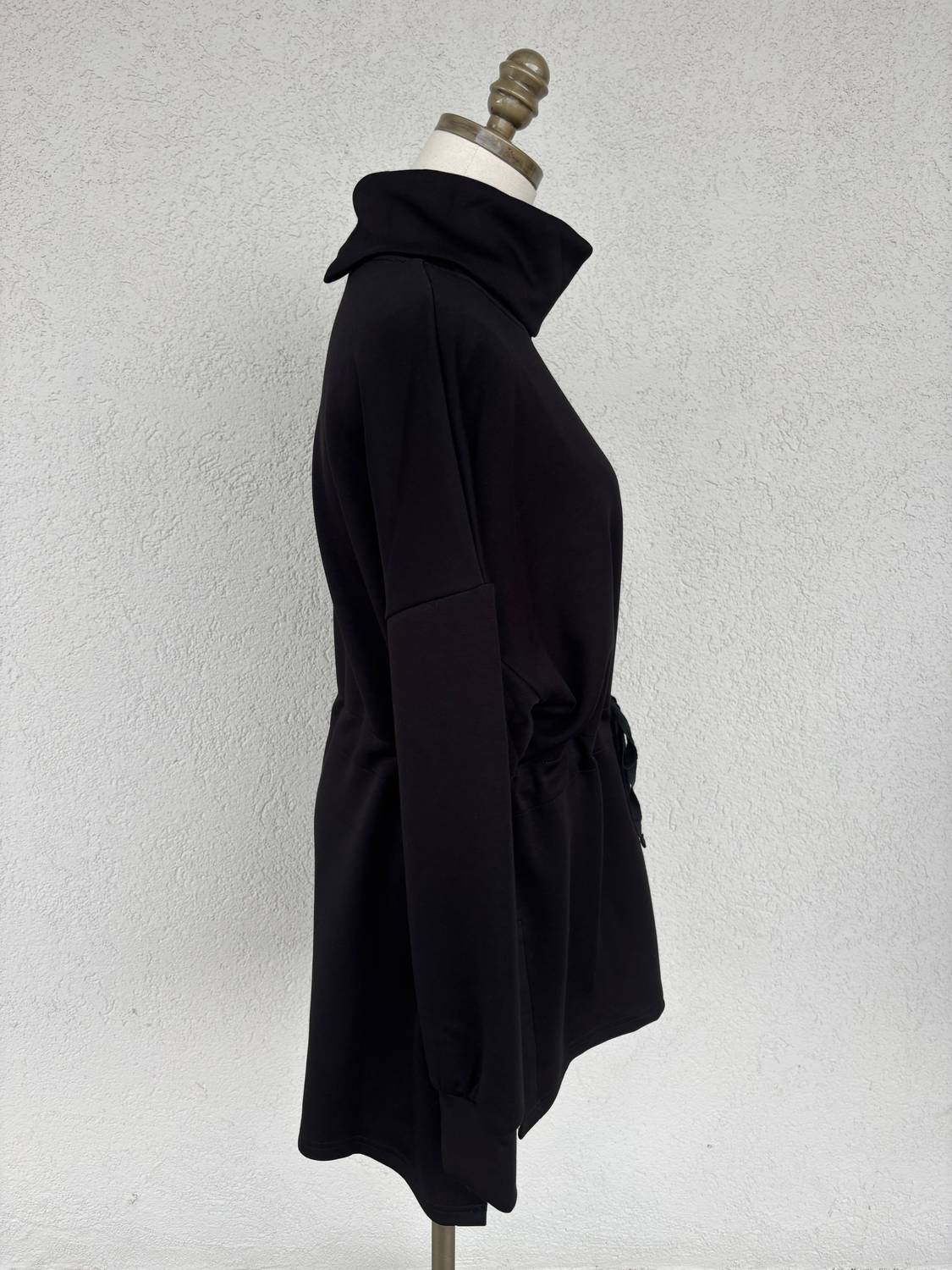 P.CILL Women's My Perfect Modal Top in black - women's long sleeve top - detail view