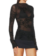Free People You Decide Long Sleeve Top in black - women's long sleeve top - alternate view