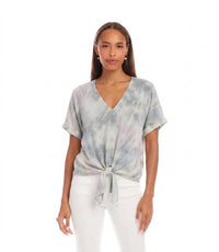 Karen Kane - Tess Tie Dye Tie Front Top