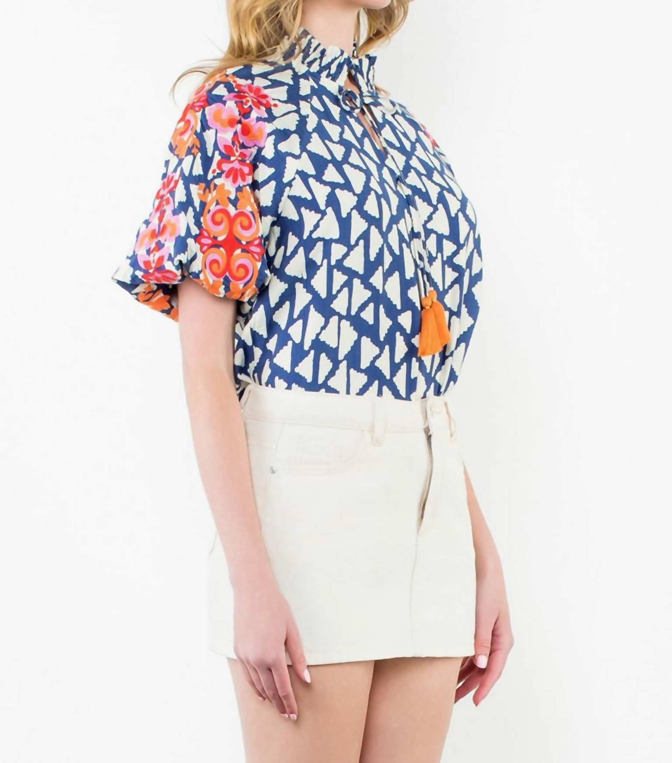 Thml - Embroidered Puff Sleeve Blouse