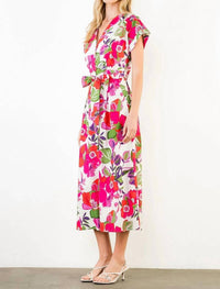Thml - Short Sleeve Floral Midi Dress