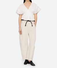 Sea - Zora Pleated Short Sleeved Top
