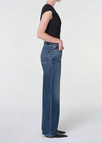 AGOLDE Arc Wide Leg Jeans in shortwave - women's jeans - alternate view