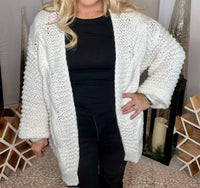 Bibi - Oversized Open Long Sleeve Cardigan