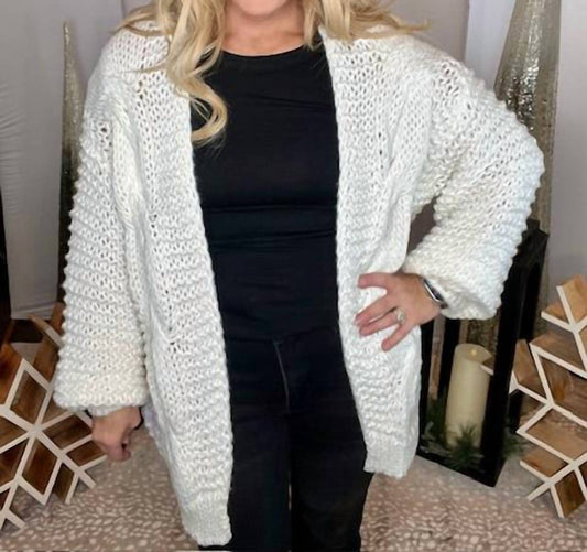 Bibi - Oversized Open Long Sleeve Cardigan