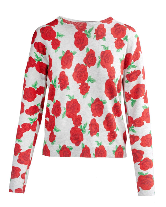 J. Society - Women's Rose Print Pullover Cardigan
