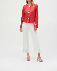 Joseph Ribkoff - Faux Leather Boxy Jacket