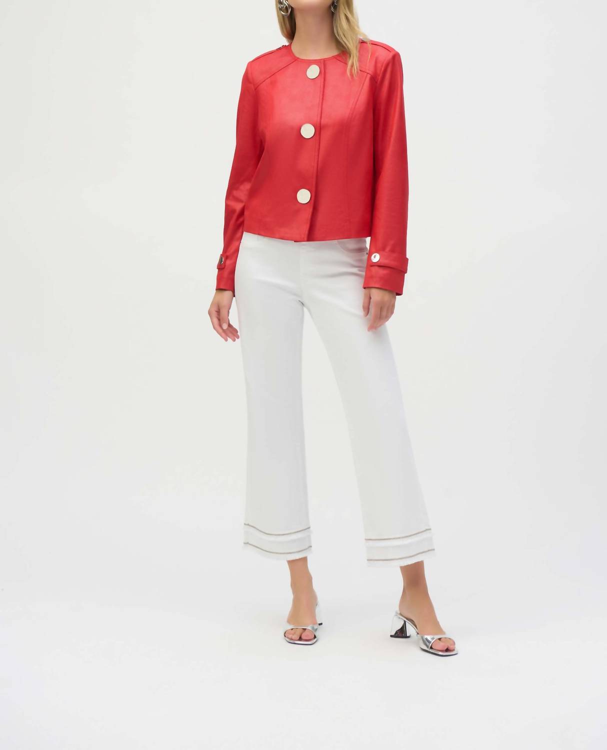 Joseph Ribkoff - Faux Leather Boxy Jacket