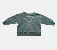 Babysprouts - Kids Boxy Ski Mountain Pine Sweatshirt
