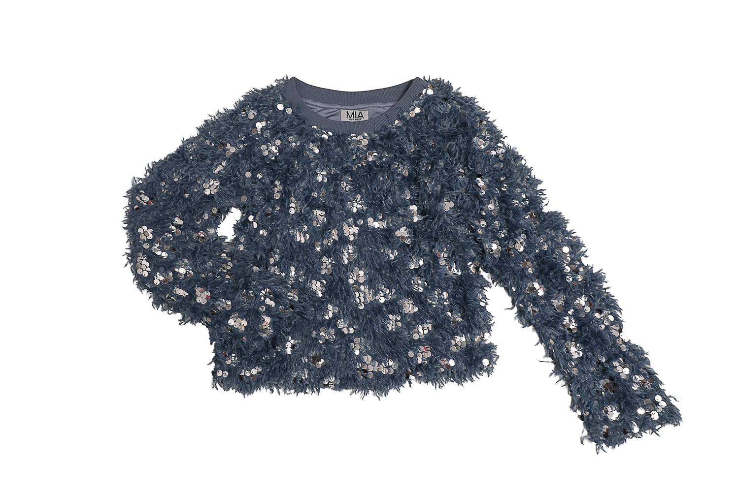 Mia - Girls Texture Sequin Sweater