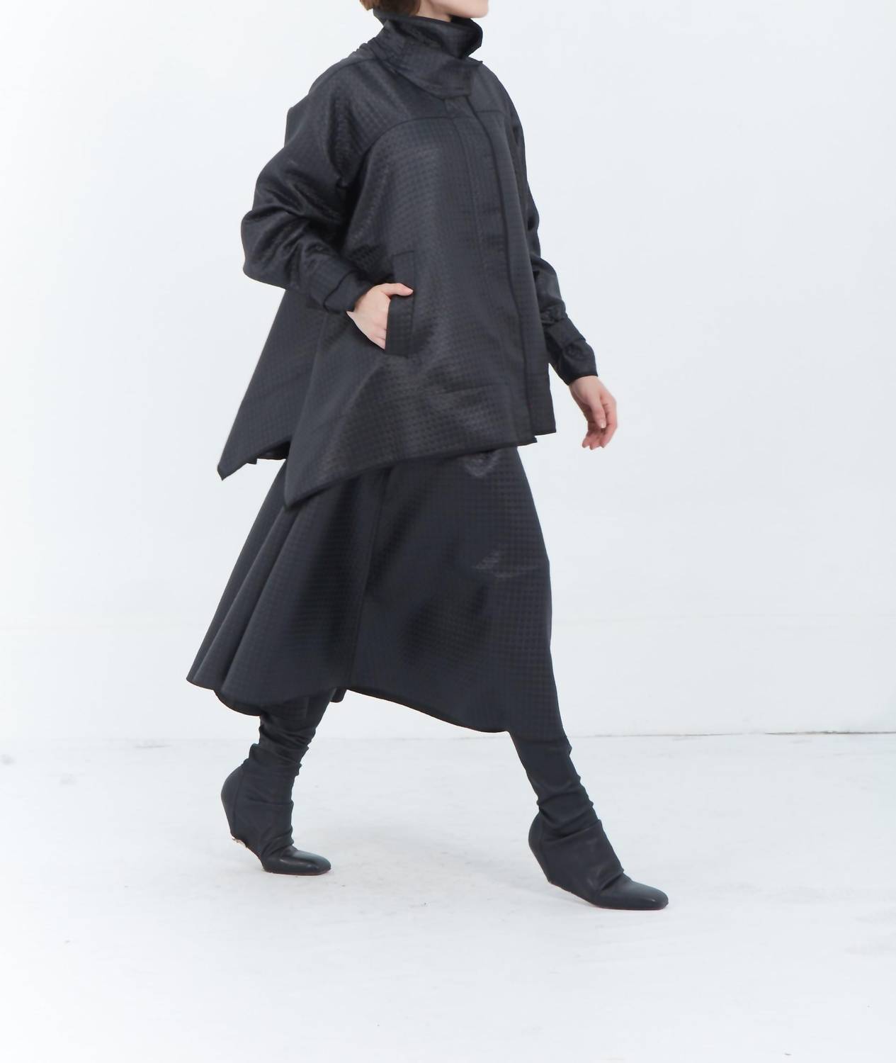 Matthildur - Gable Quilt Midi Skirt