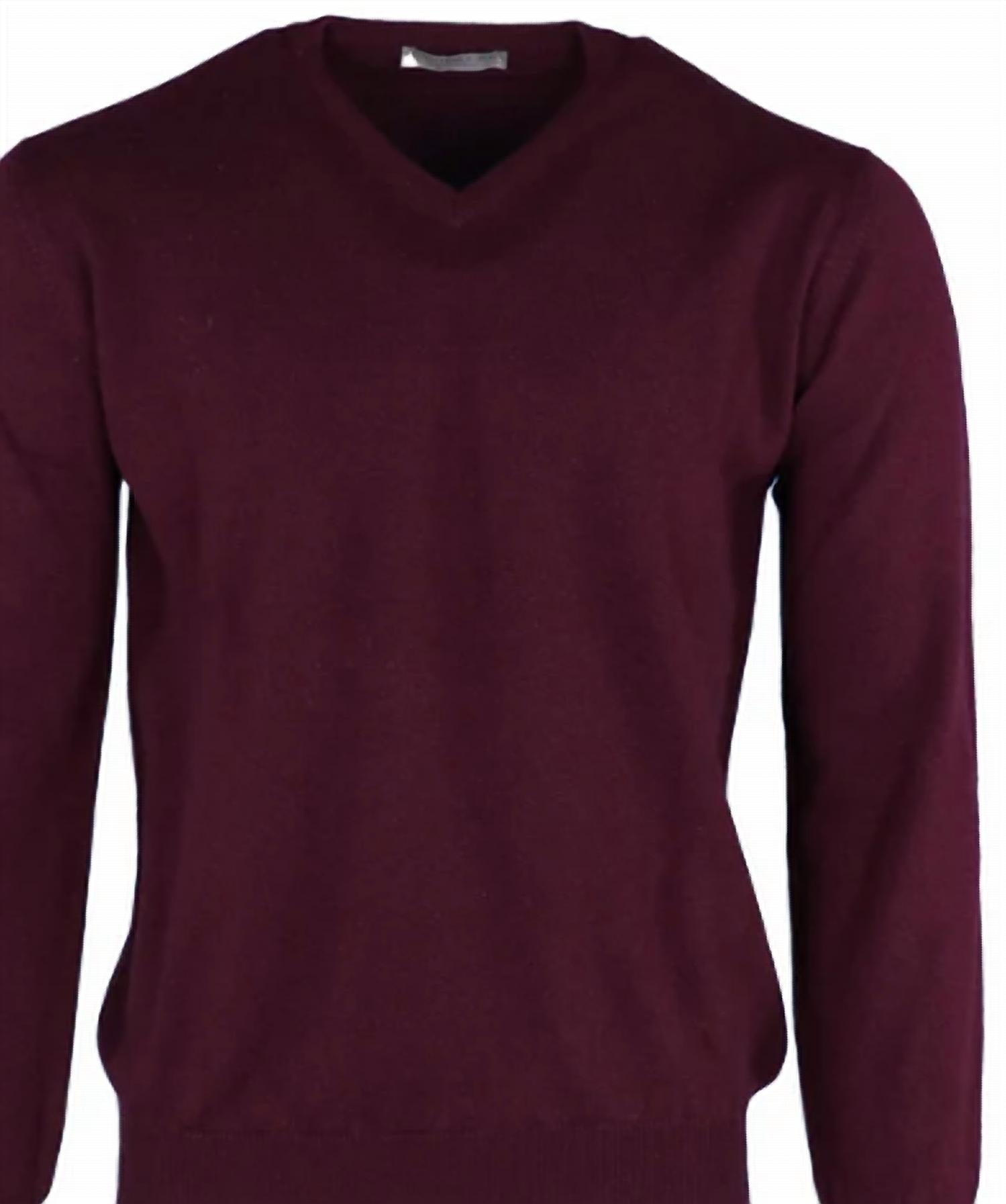 Pashmere - Men's Pure Cashmere V-neck Top