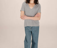 Grace & Mila - Stardust Lurex V-neck T-shirt