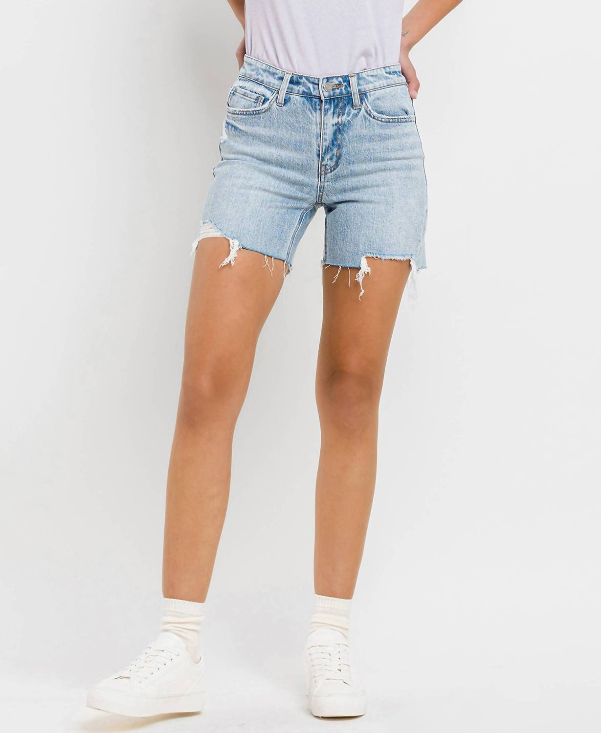 Vervet By Flying Monkey - High Rise Denim Shorts
