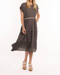 Woven Short Sleeve Dress
