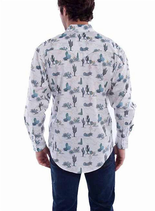 Scully - Cactus Print Long Sleeve Shirt